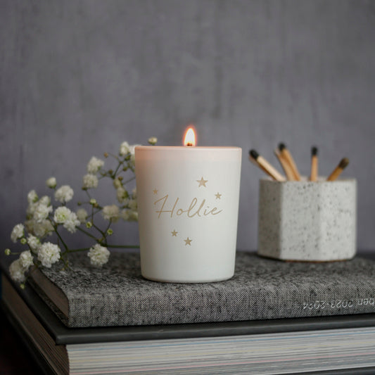 Name in the Stars Funeral Favour Votive